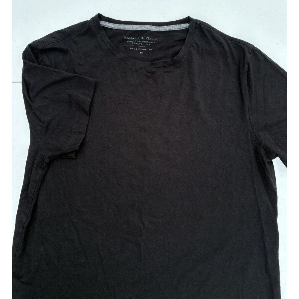 Banana Republic Performance T-Shirt Men's Size Lg Black Pima Cotton